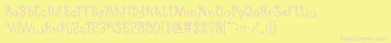 INVISIBLE MAN Font – Pink Fonts on Yellow Background