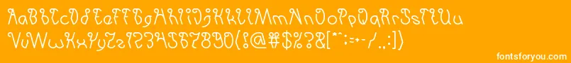 INVISIBLE MAN Font – White Fonts on Orange Background