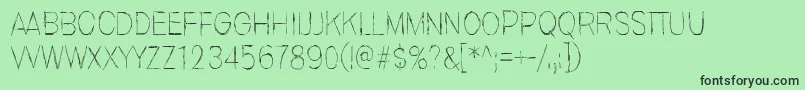 Invisiblerror, Edge Font – Black Fonts on Green Background