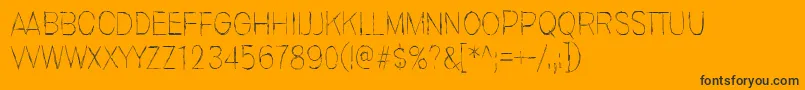 Invisiblerror, Edge-Schriftart – Schwarze Schriften auf orangefarbenem Hintergrund