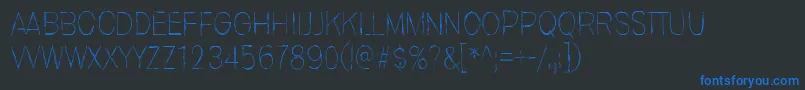 Invisiblerror, Edge Font – Blue Fonts on Black Background