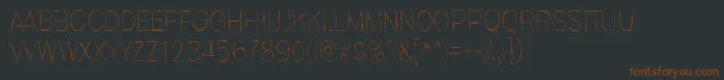 Шрифт Invisiblerror, Edge – коричневые шрифты на чёрном фоне