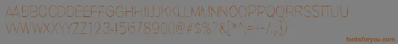 Invisiblerror, Edge Font – Brown Fonts on Gray Background