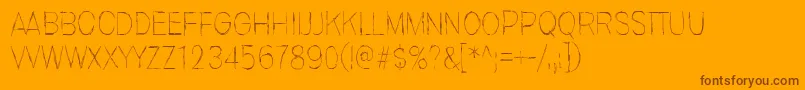 Invisiblerror, Edge Font – Brown Fonts on Orange Background