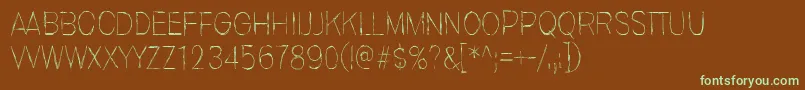 Шрифт Invisiblerror, Edge – зелёные шрифты на коричневом фоне