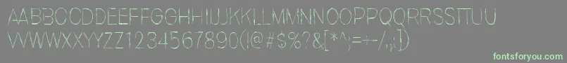 Invisiblerror, Edge Font – Green Fonts on Gray Background
