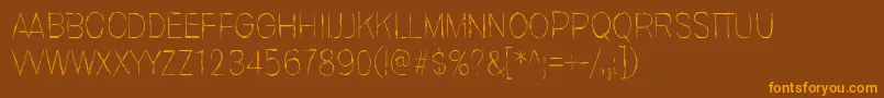 Invisiblerror, Edge Font – Orange Fonts on Brown Background