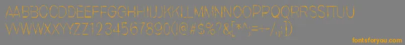 Invisiblerror, Edge Font – Orange Fonts on Gray Background