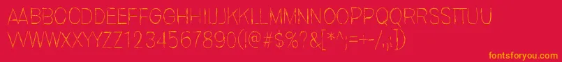 Invisiblerror, Edge Font – Orange Fonts on Red Background