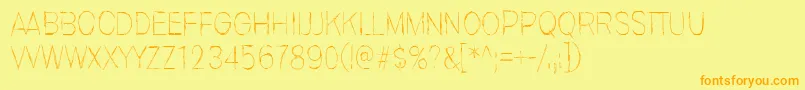 Invisiblerror, Edge Font – Orange Fonts on Yellow Background