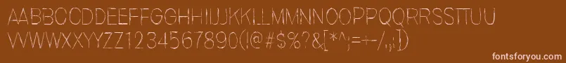 Шрифт Invisiblerror, Edge – розовые шрифты на коричневом фоне