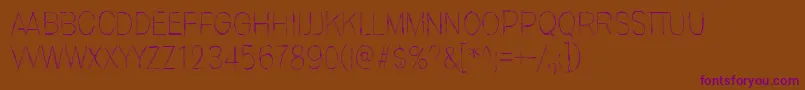 Шрифт Invisiblerror, Edge – фиолетовые шрифты на коричневом фоне