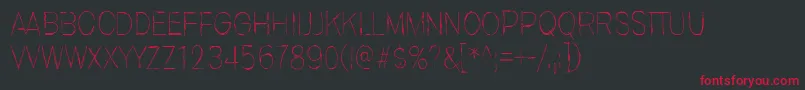Invisiblerror, Edge-Schriftart – Rote Schriften auf schwarzem Hintergrund