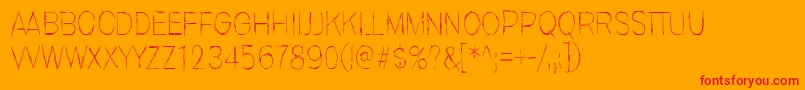 Invisiblerror, Edge Font – Red Fonts on Orange Background