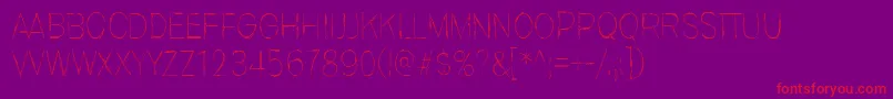 Invisiblerror, Edge Font – Red Fonts on Purple Background