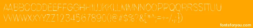 Invisiblerror, Edge Font – White Fonts on Orange Background