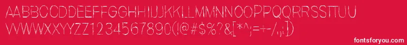 Invisiblerror, Edge Font – White Fonts on Red Background