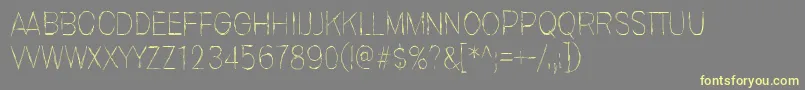 Invisiblerror, Edge Font – Yellow Fonts on Gray Background