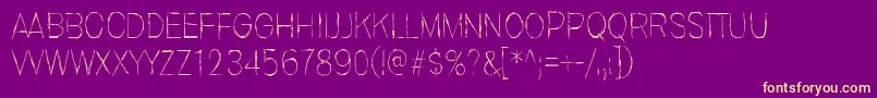 Invisiblerror, Edge Font – Yellow Fonts on Purple Background