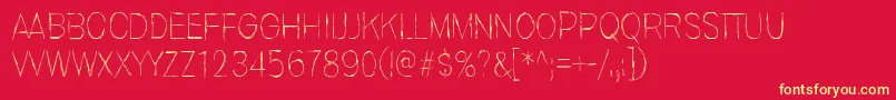 Invisiblerror, Edge Font – Yellow Fonts on Red Background