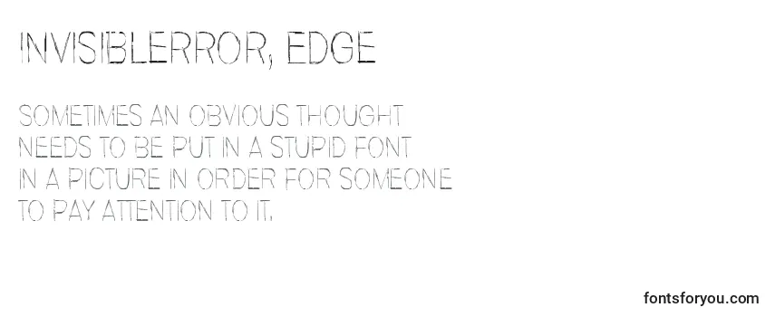 Review of the Invisiblerror, Edge Font