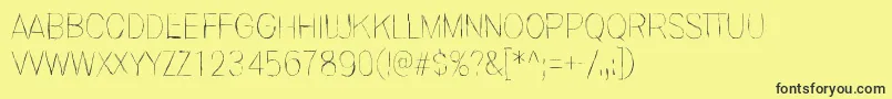 Invisiblerror, Fast Font – Black Fonts on Yellow Background