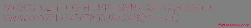 Invisiblerror, Fast-Schriftart – Rote Schriften auf grauem Hintergrund