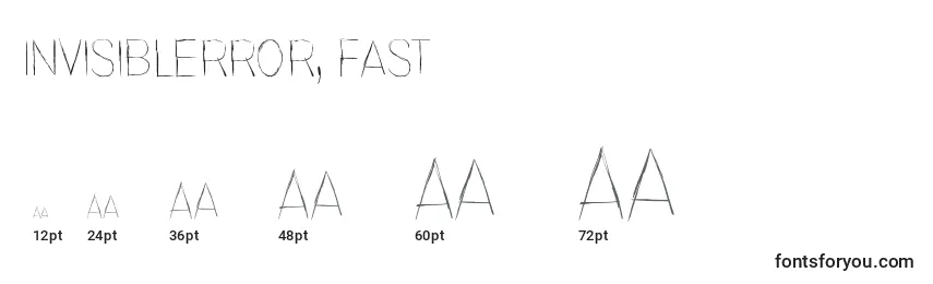 Größen der Schriftart Invisiblerror, Fast