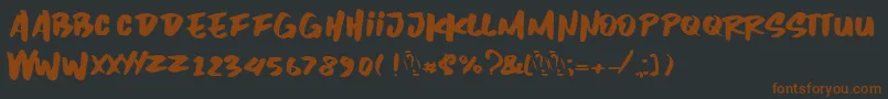 Inzomniac Font – Brown Fonts on Black Background