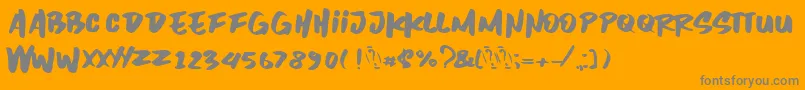 Inzomniac Font – Gray Fonts on Orange Background