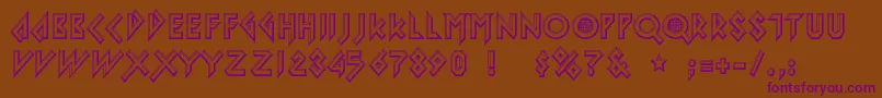 iomanoid Font – Purple Fonts on Brown Background