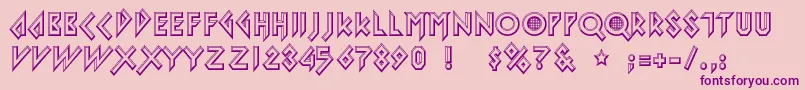 iomanoid Font – Purple Fonts on Pink Background