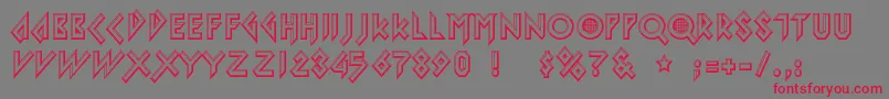 iomanoid Font – Red Fonts on Gray Background