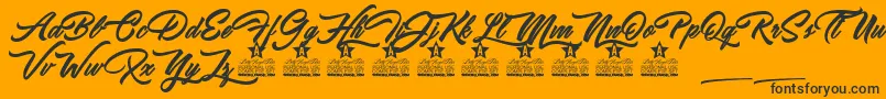 Ipanema Personal Use Font – Black Fonts on Orange Background