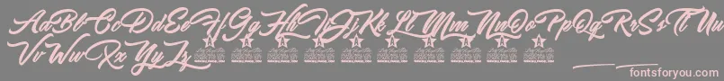 Ipanema Personal Use Font – Pink Fonts on Gray Background