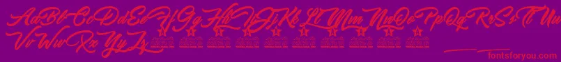 Ipanema Personal Use Font – Red Fonts on Purple Background