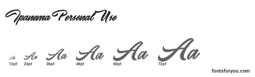 Ipanema Personal Use Font Sizes