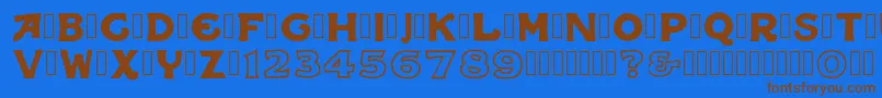 IqbalCamel Regular Font – Brown Fonts on Blue Background
