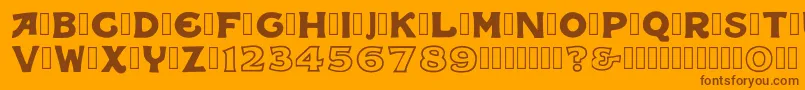 IqbalCamel Regular Font – Brown Fonts on Orange Background