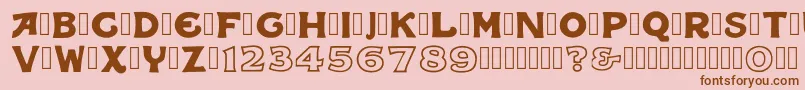 IqbalCamel Regular Font – Brown Fonts on Pink Background