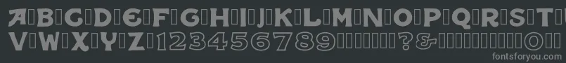 IqbalCamel Regular-Schriftart – Graue Schriften auf schwarzem Hintergrund