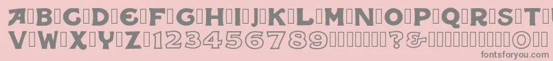 IqbalCamel Regular-Schriftart – Graue Schriften auf rosa Hintergrund