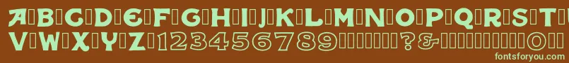 IqbalCamel Regular Font – Green Fonts on Brown Background