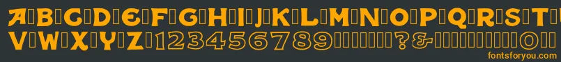IqbalCamel Regular Font – Orange Fonts on Black Background