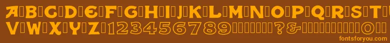 IqbalCamel Regular Font – Orange Fonts on Brown Background