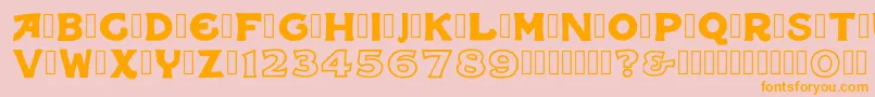 IqbalCamel Regular Font – Orange Fonts on Pink Background