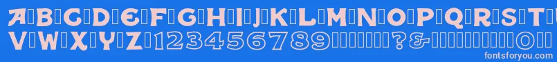 IqbalCamel Regular Font – Pink Fonts on Blue Background