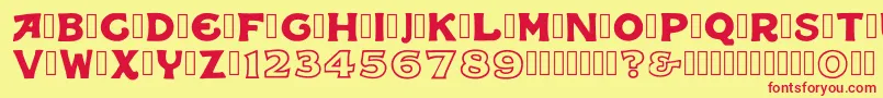 IqbalCamel Regular Font – Red Fonts on Yellow Background