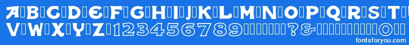 Więcej informacji o czcionce IqbalCamel Regular Czcionka IqbalCamel Regular – białe czcionki na niebieskim tle