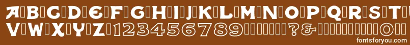 フォントIqbalCamel Regular – 茶色の背景に白い文字